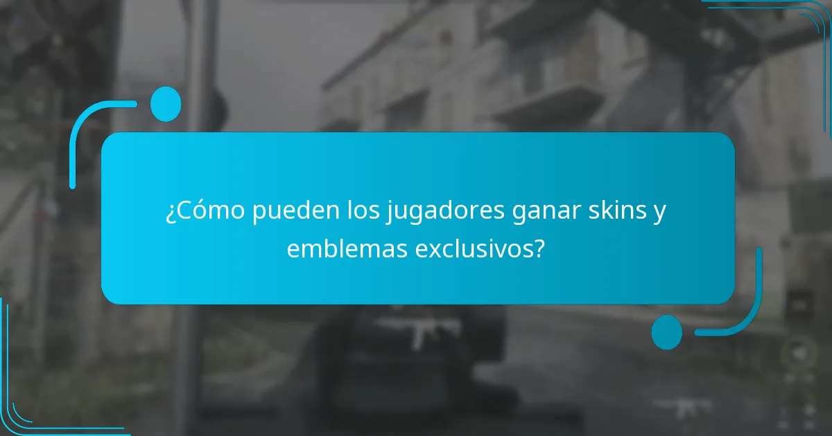 ¿Cómo pueden los jugadores ganar skins y emblemas exclusivos?