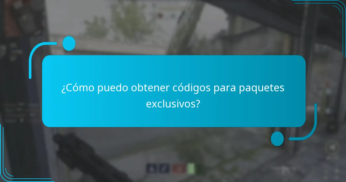 ¿Cómo puedo obtener códigos para paquetes exclusivos?